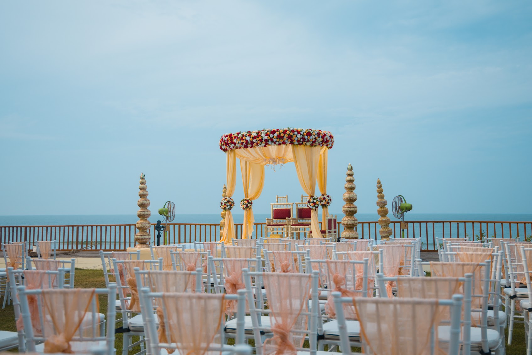 Romantic wedding venue decor