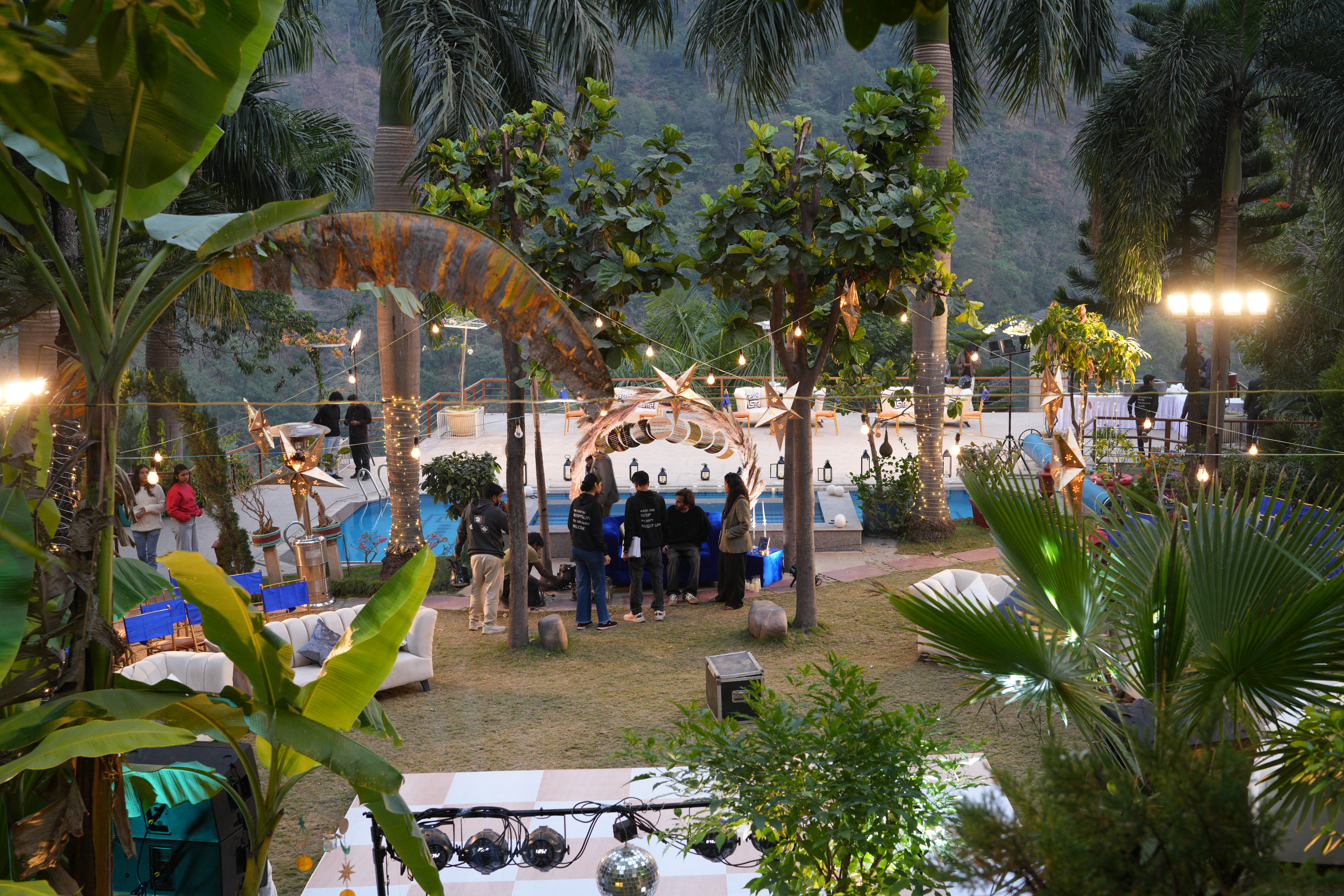 Luxury wedding event setup